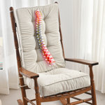 SUNROX Indoor/Outdoor Memory Foam Non Slip Rocking Chair Cushion